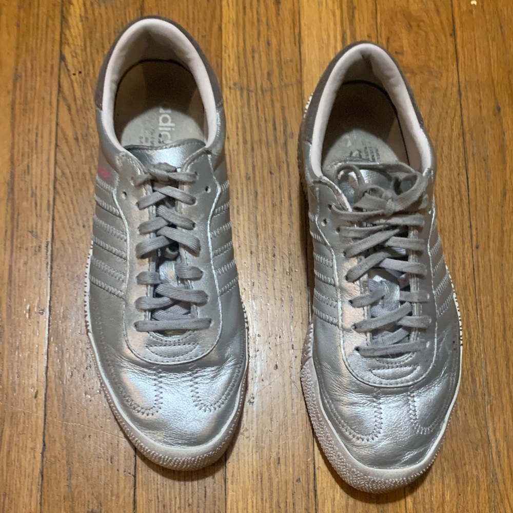 Adidas Women's Metallic Silver Sneakers